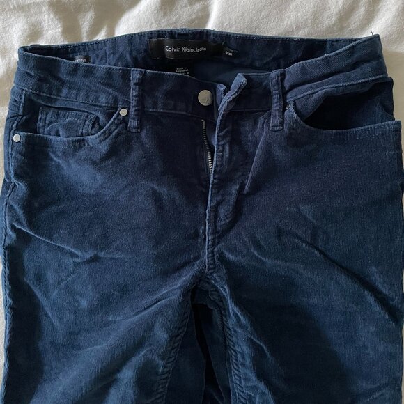 Calvin Klein Ultimate Skinny Pants – Corduroy Blue - Picture 1 of 4
